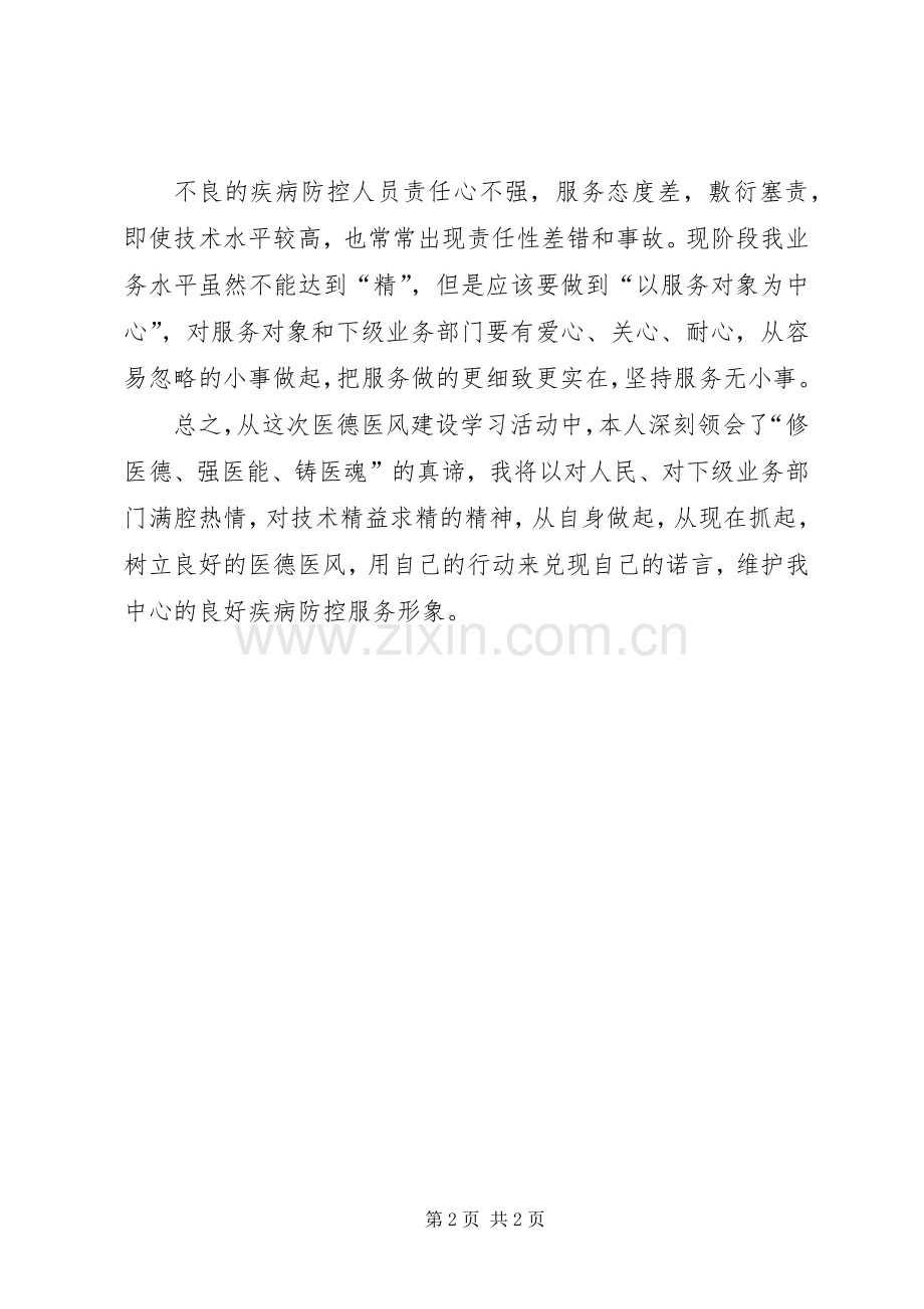 医德医风行风建设学习体会.docx_第2页