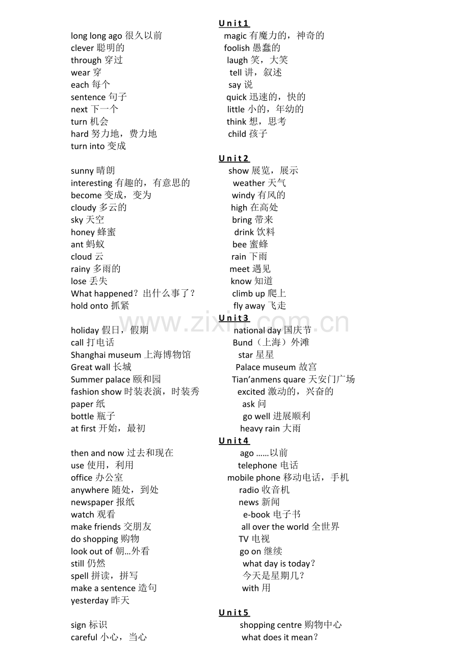 苏教版六年级上册英语单词表及词汇测试.doc_第1页