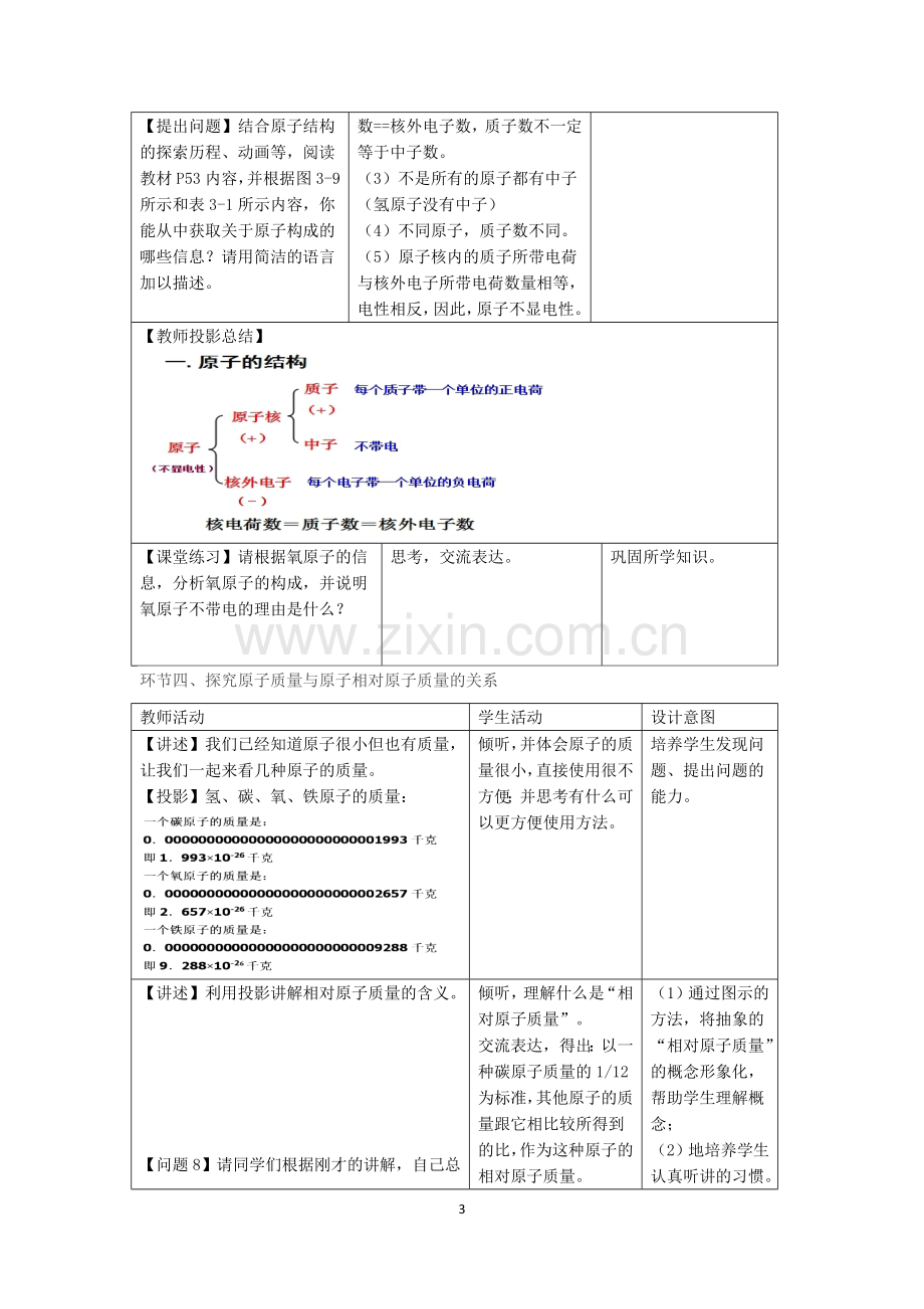 2017原子的结构教学设计.docx_第3页