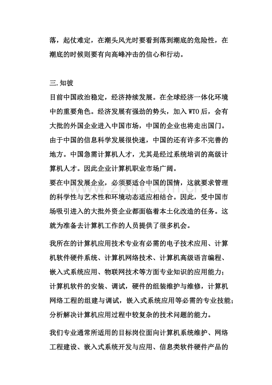 互联网计算机网络职业生涯规划.docx_第3页