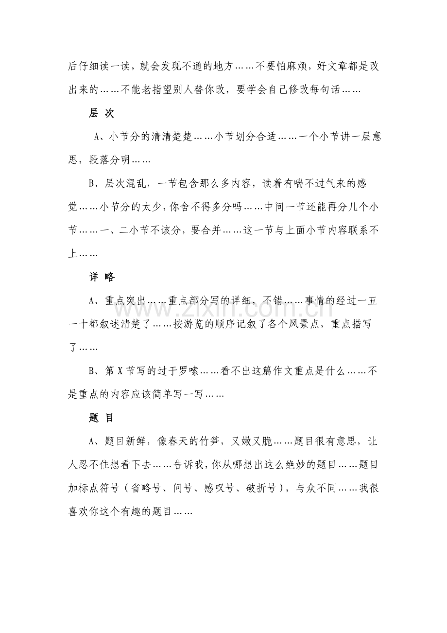 小学语文教师作文批改评语范例集锦(优质文档).doc_第2页