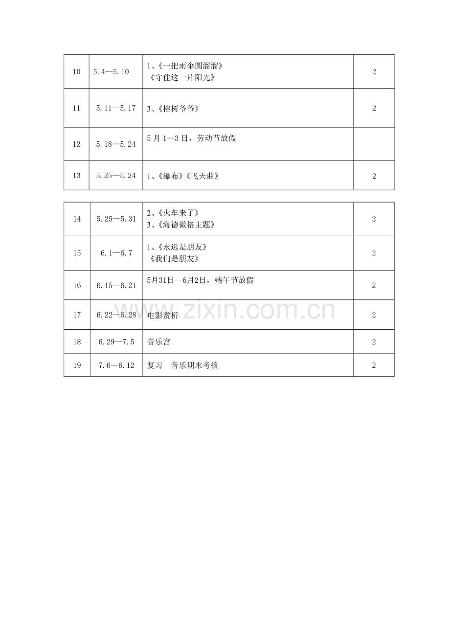 六年级下学期音乐教学计划.doc_第3页