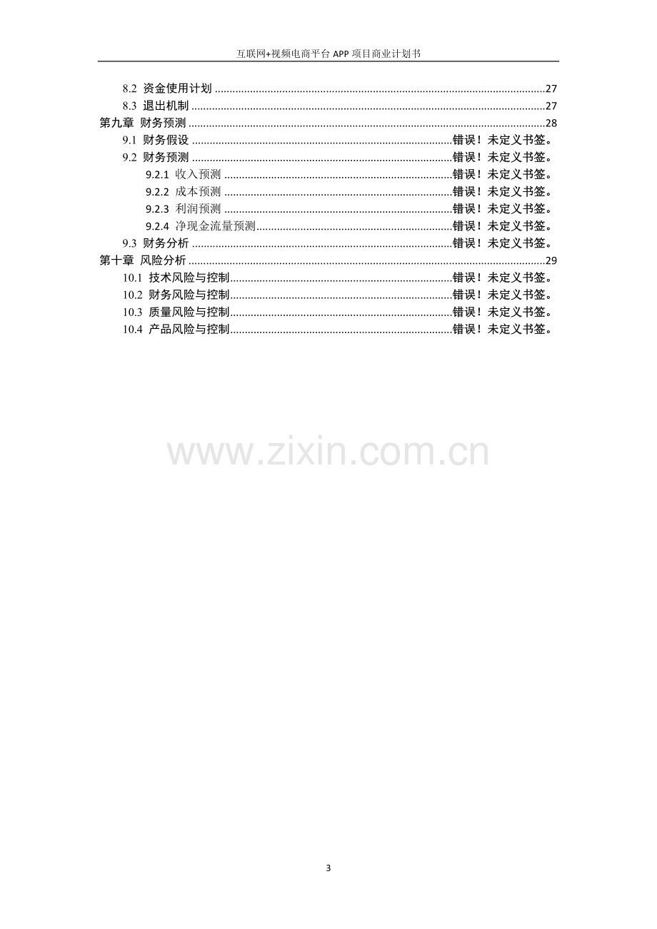 互联网+电商平台APP项目商业计划书.doc_第3页