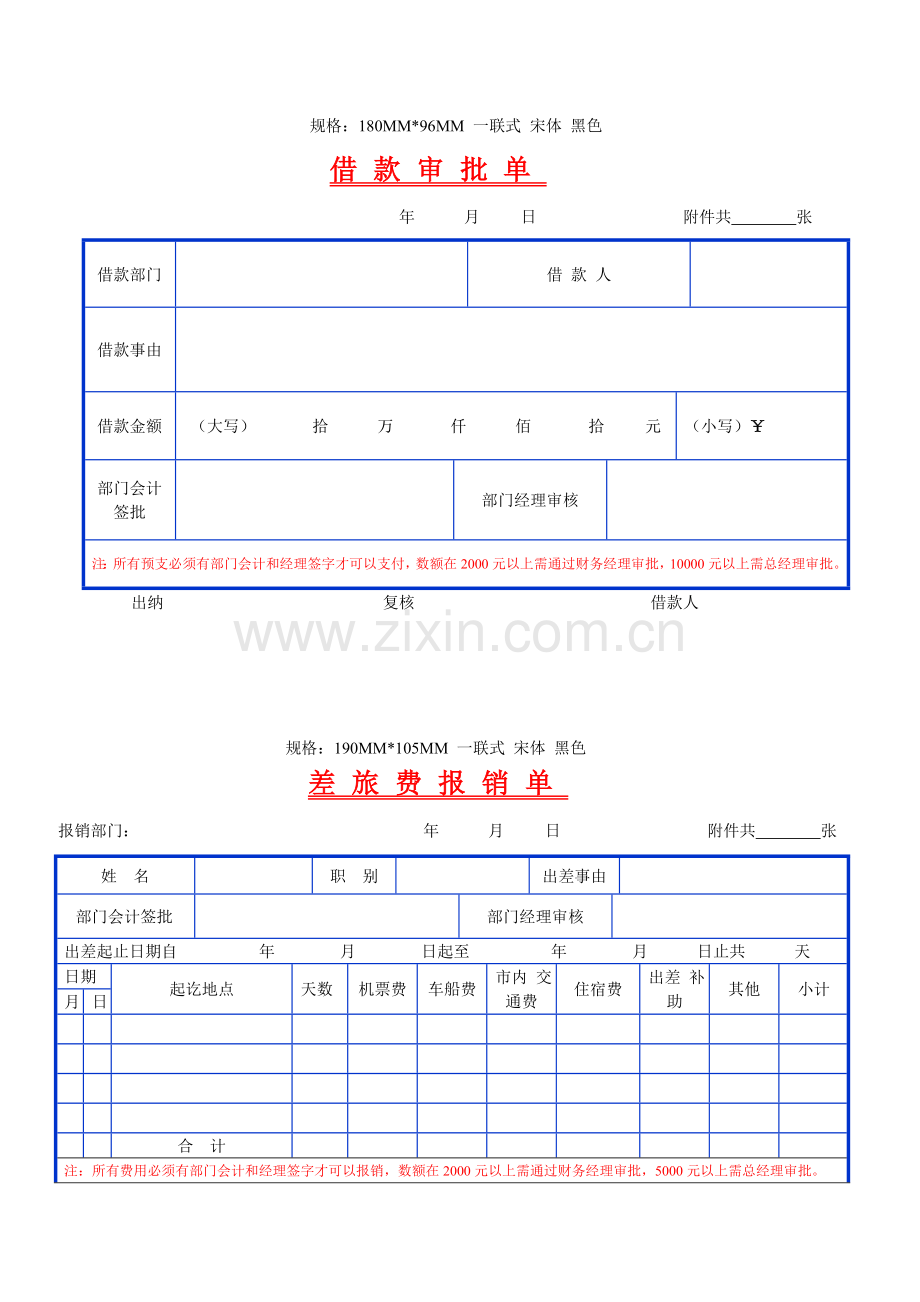 费用报销单表格模板.doc_第3页