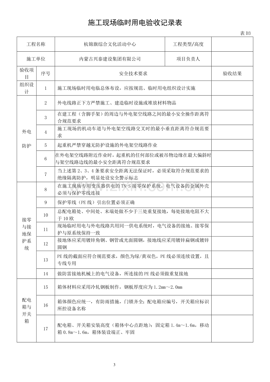 现场临时用电检查记录各表.docx_第3页