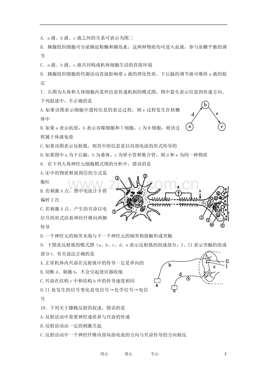 陕西省师大附中2012-2013学年高二生物上学期期中考试试题新人教版.doc_第2页