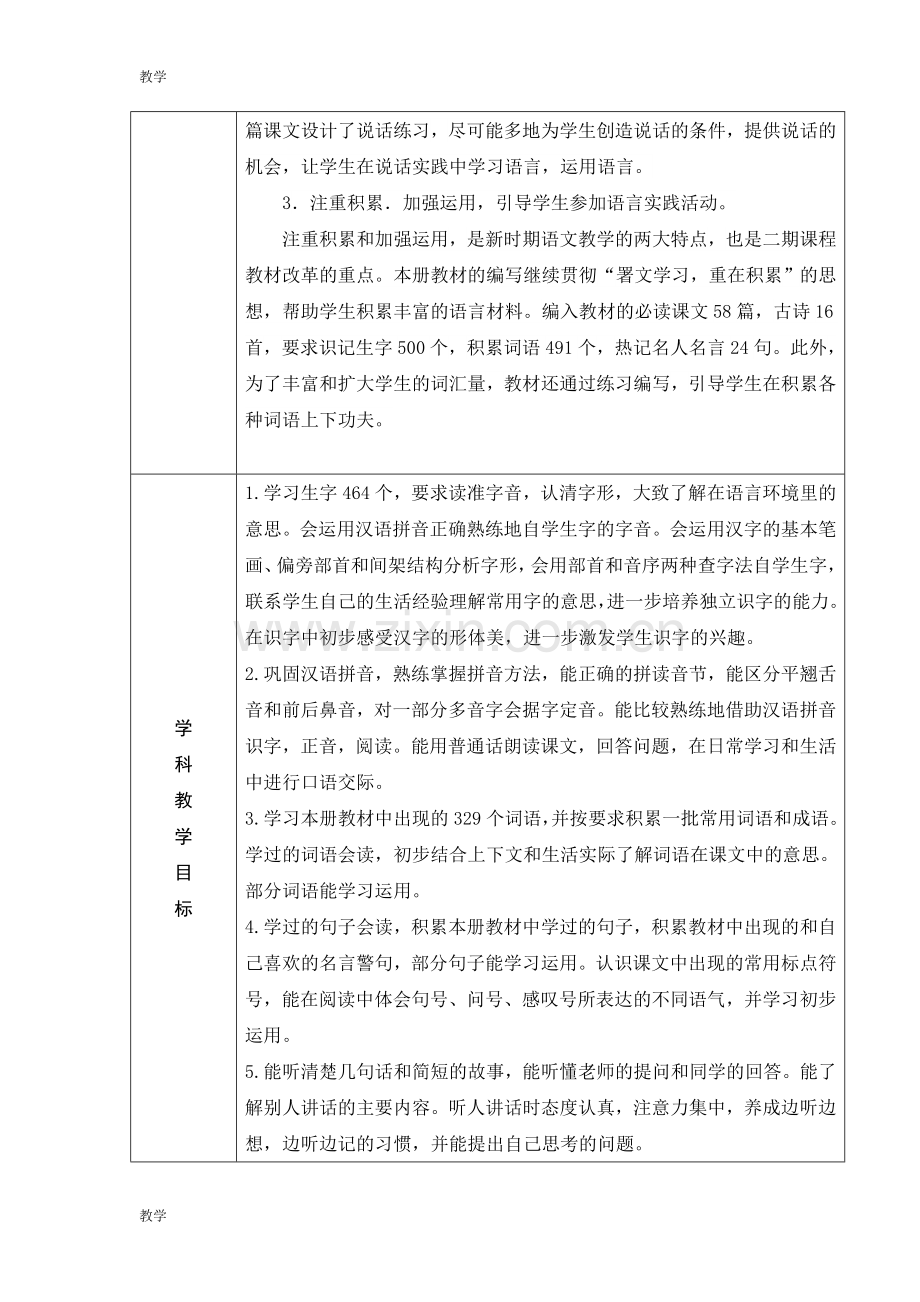 沪教版二年级语文上册教学计划.doc_第2页