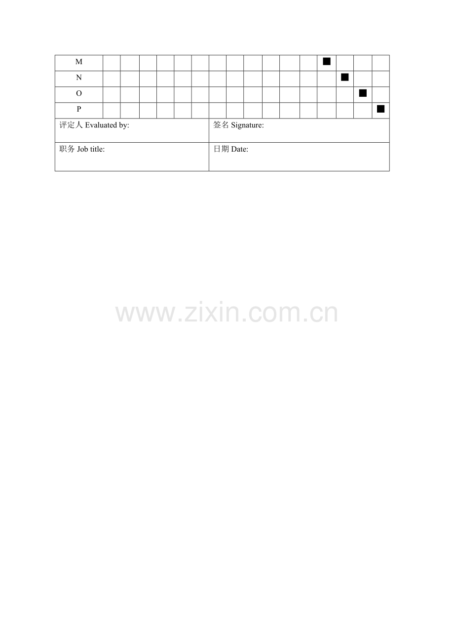 公司企业新员工培训成绩评核表.doc_第3页