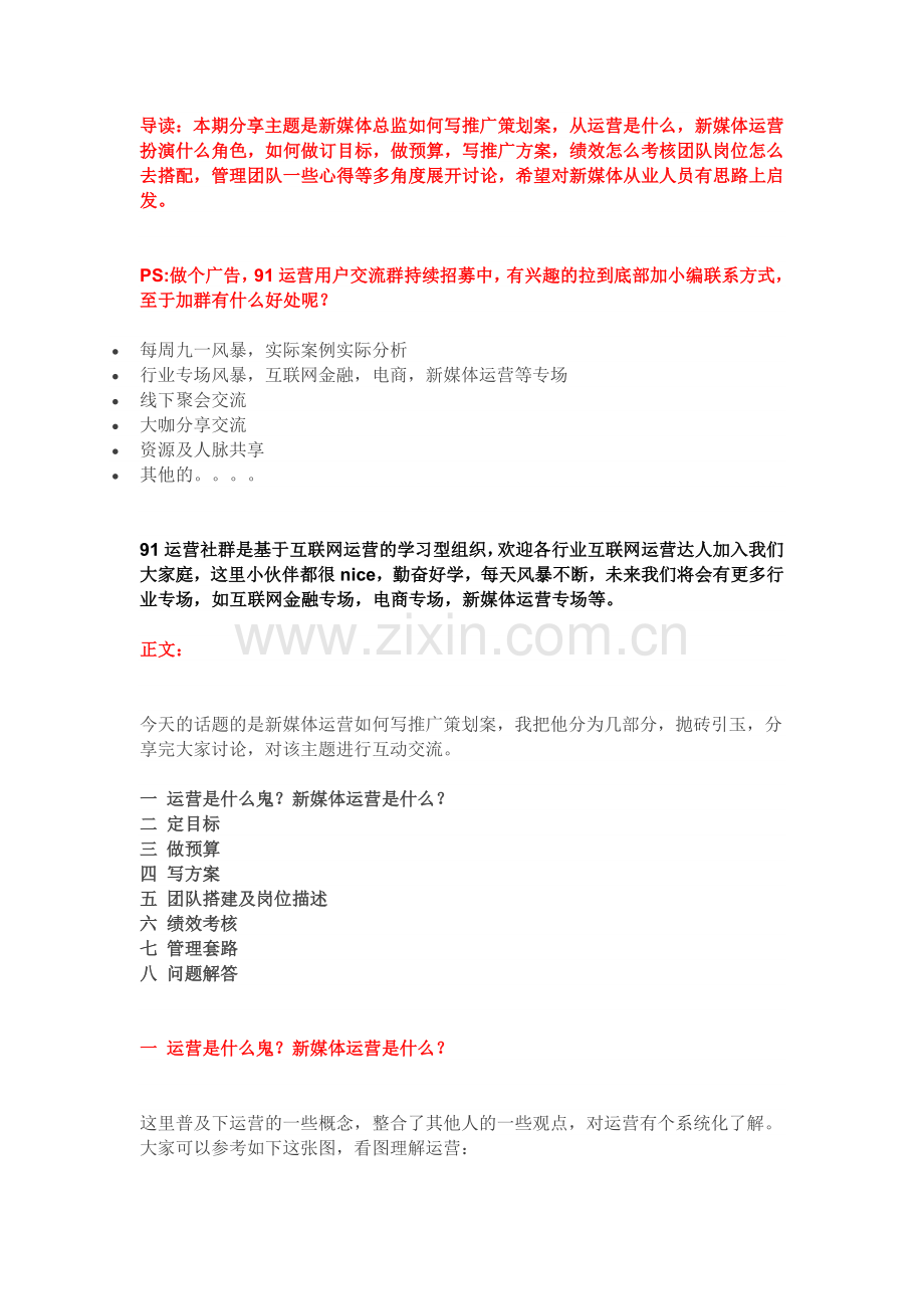 新媒体运营总监如何写推广策划方案(含问题答疑).docx_第1页