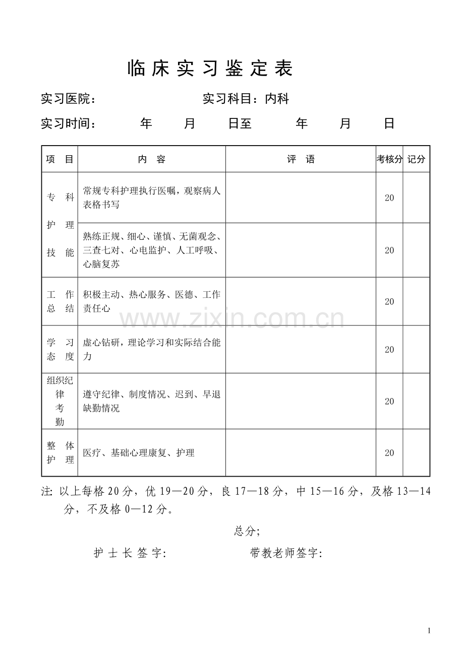 护理实习鉴定表.doc_第3页