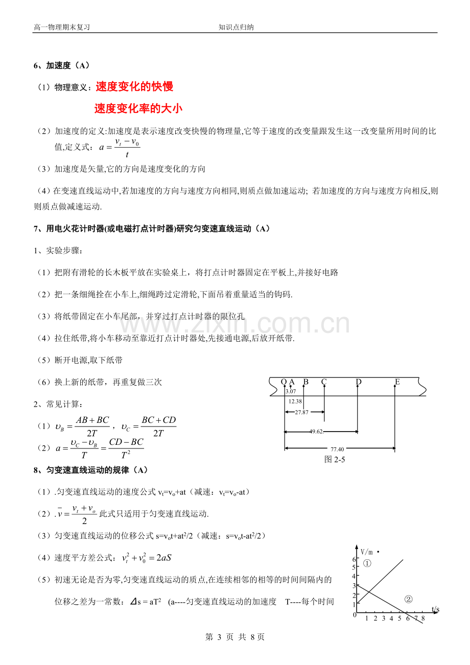 高一物理期末考试知识点复习提纲.doc_第3页