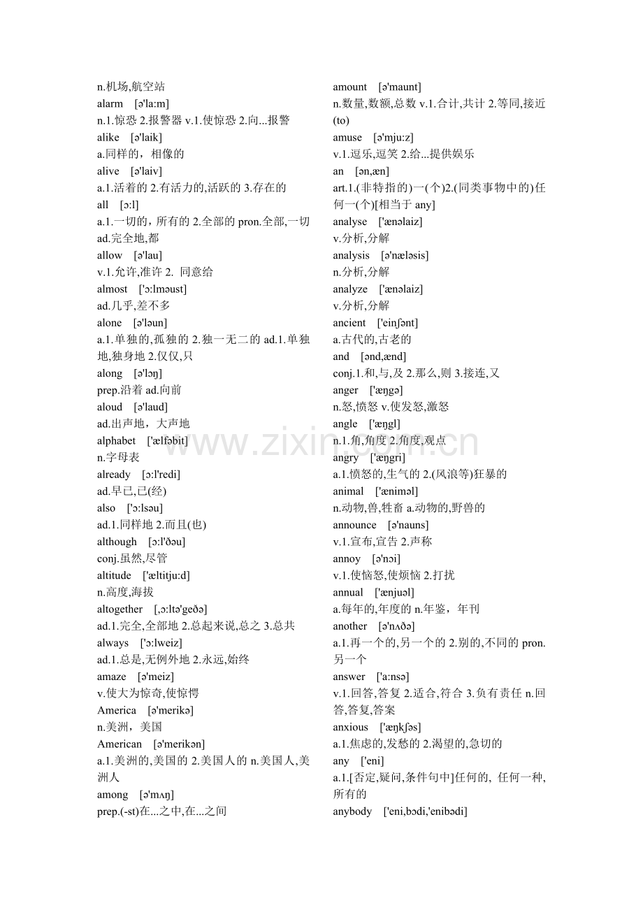 2018年成考专升本英语词汇表.doc_第3页