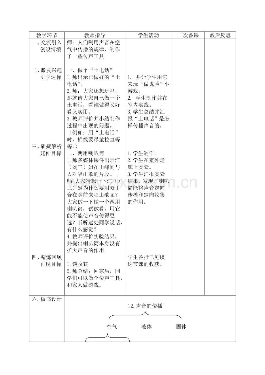 四年级科学上册《声音的传播》教学设计.doc_第3页