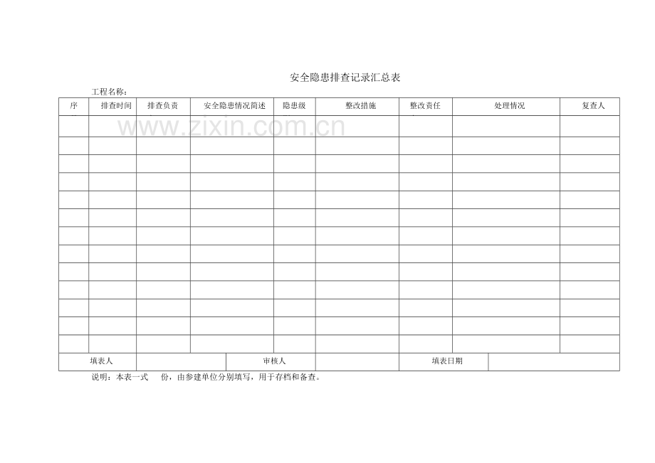 2017安全隐患排查记录表.doc_第2页