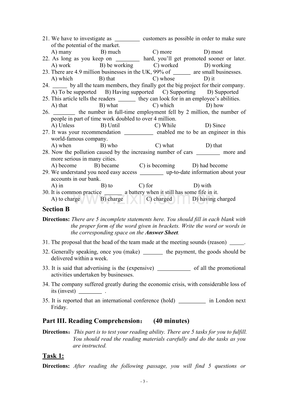 A级-2014年12月高等学校英语应用能力考试真题.doc_第3页