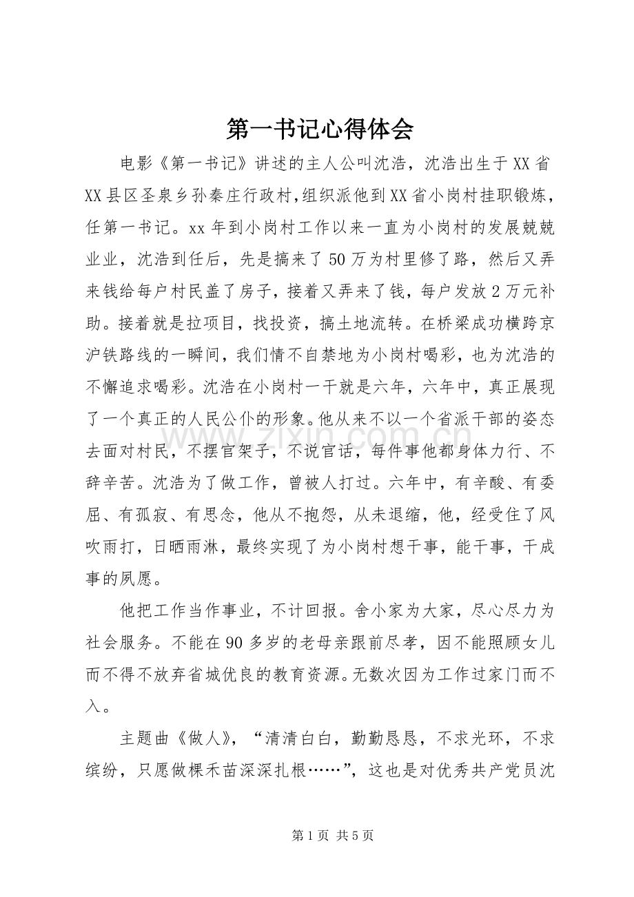 第一书记体会心得3.docx_第1页