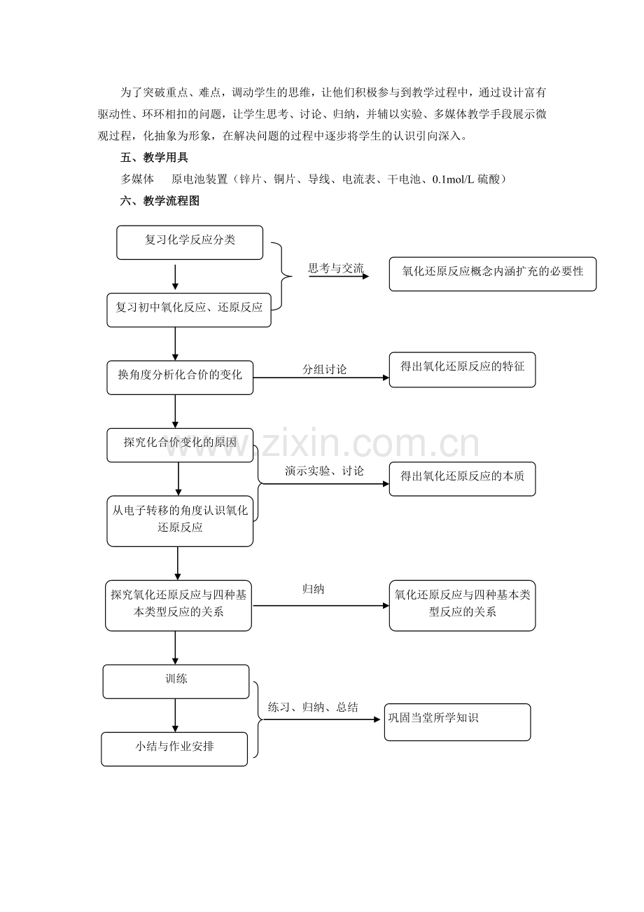 高一化学必修一《氧化还原反应》第一课时-教学设计-教案.doc_第2页