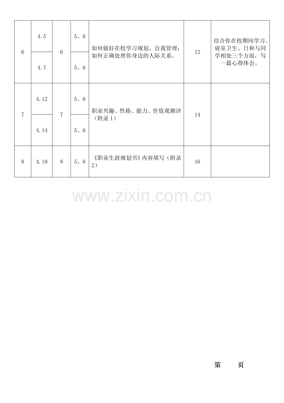 中职《职业生涯规划》电子教案.doc_第3页