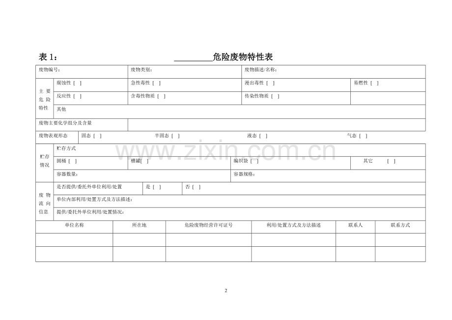 固体废物台账表格(汇总).doc_第2页