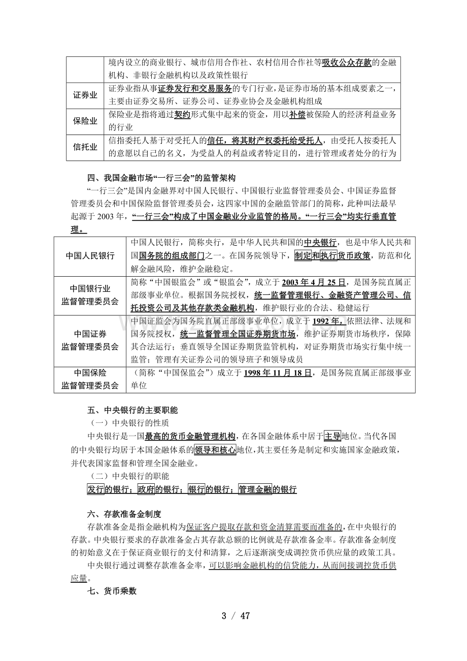 2017年一般证券从业资格考试——金融市场基础知识.docx_第3页