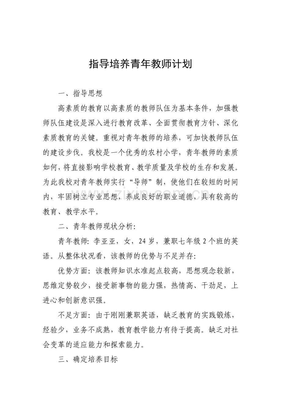 指导培养青年教师计划、总结.doc_第3页