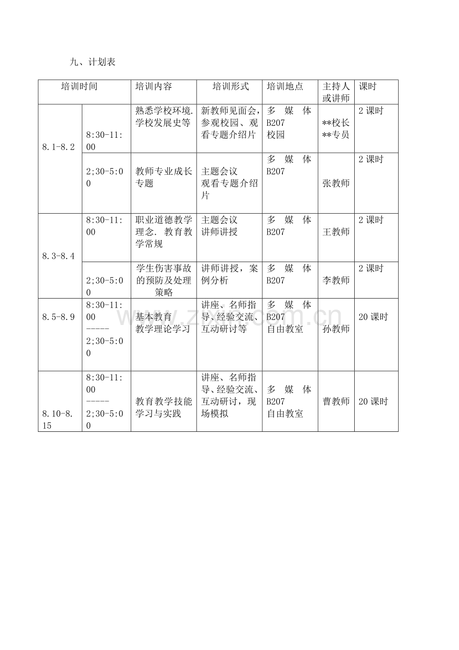 新教师入职培训计划和实施方案..doc_第3页