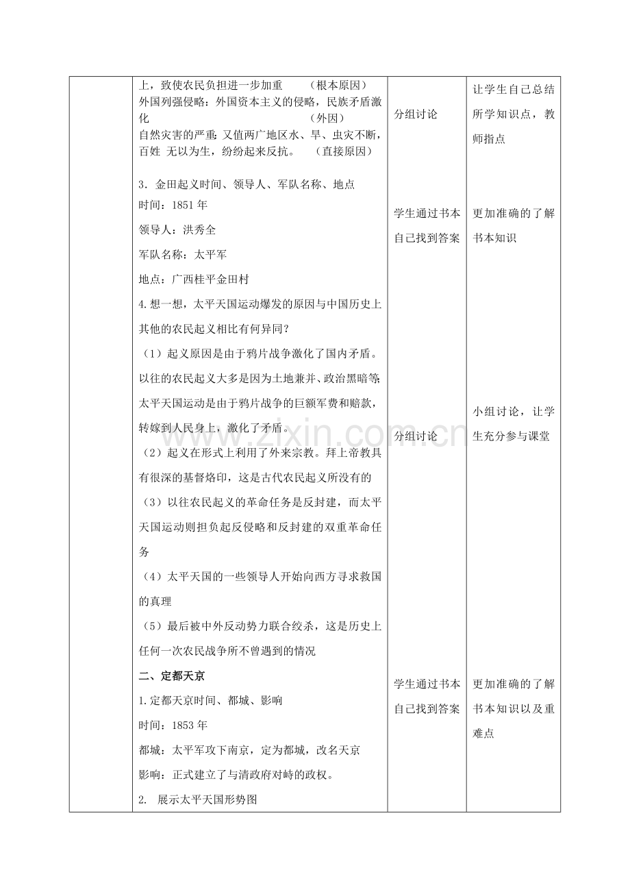 第三课太平天国运动教学设计.docx_第2页