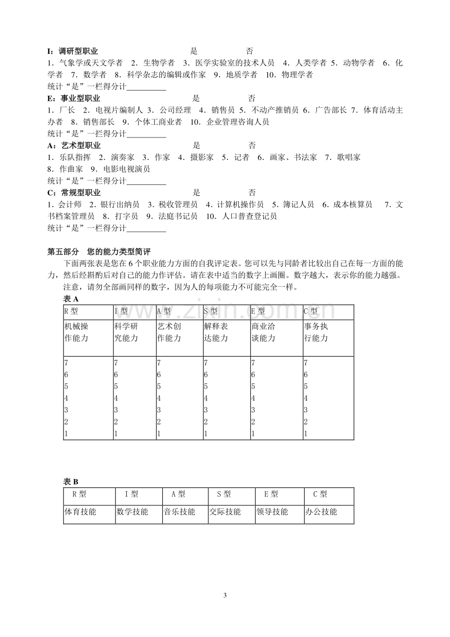 霍兰德职业倾向测验量表.doc_第3页