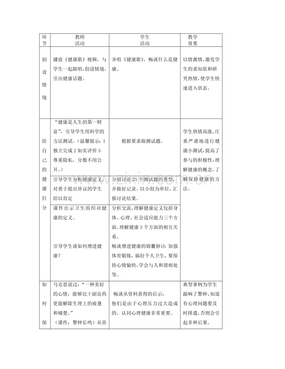 评价自己的健康状况教案教学设计.doc_第2页