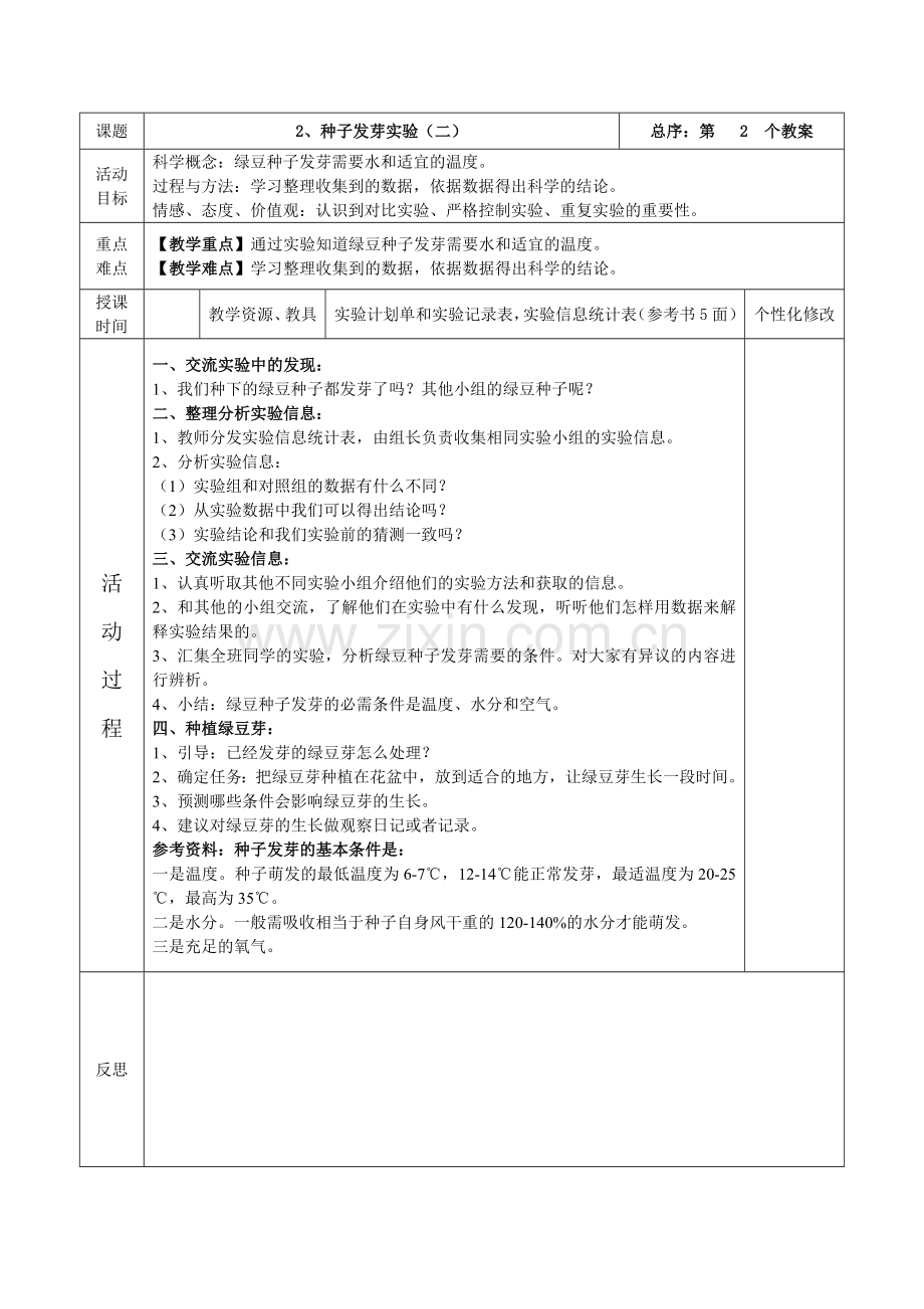 教科版五年级上册科学教学设计(表格).doc_第2页