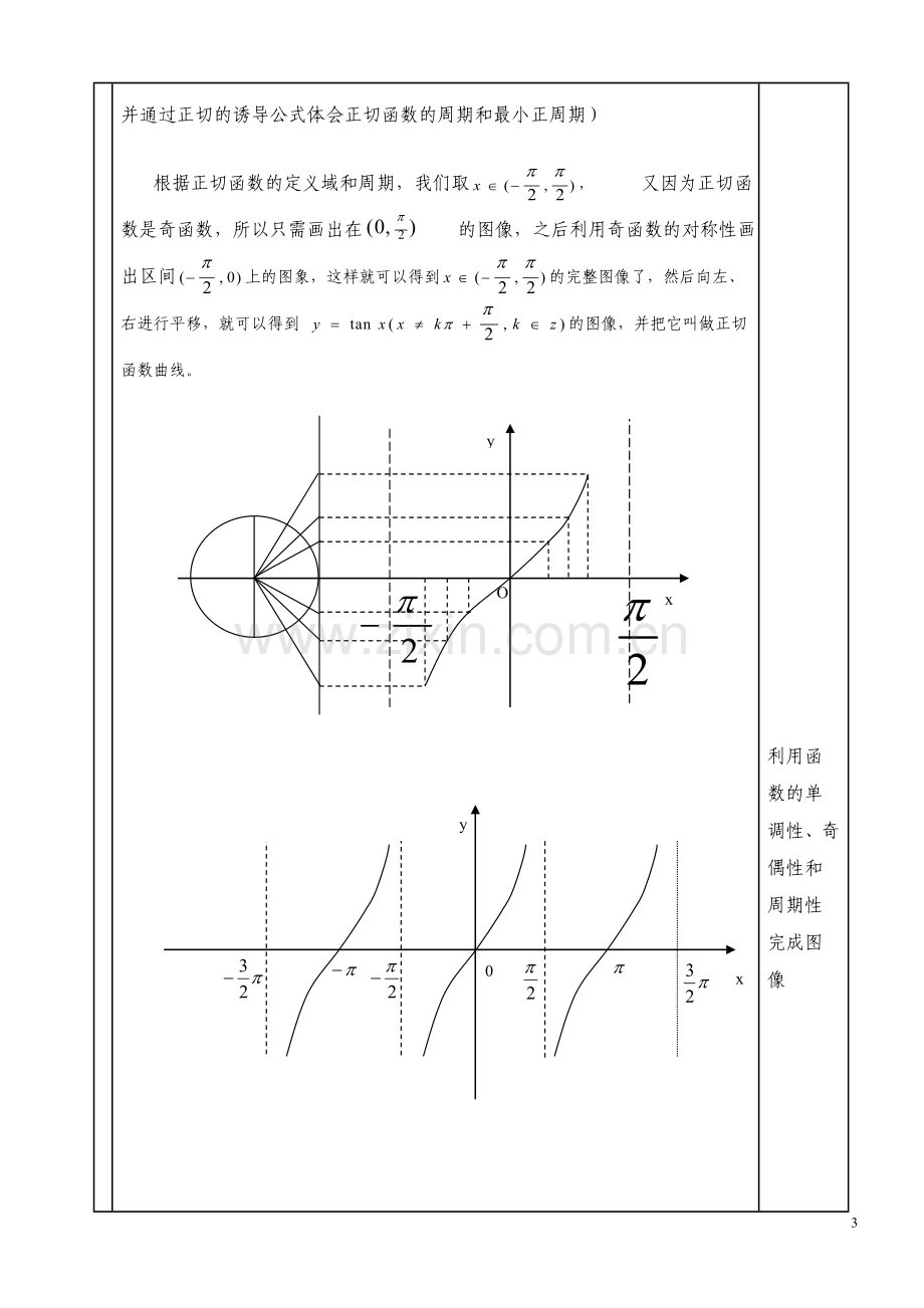 《正切函数的图像和性质》教学设计.doc_第3页