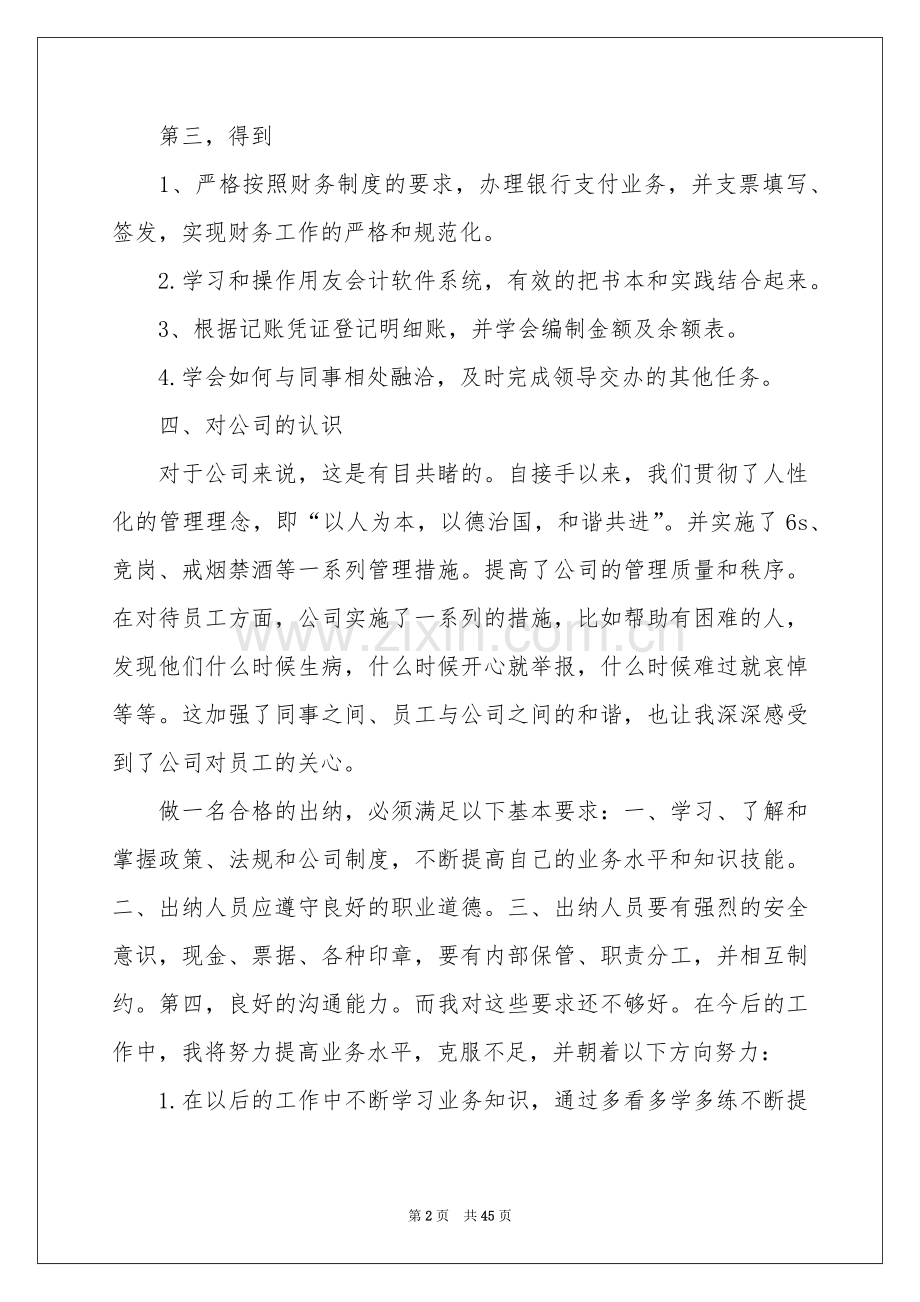 出纳的实习参考总结.docx_第2页