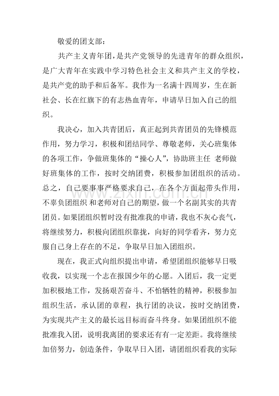 中国共青团入团志愿书范文.docx_第3页