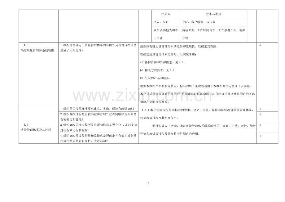 ISO9001-2015内审检查表(含检查记录).doc_第3页