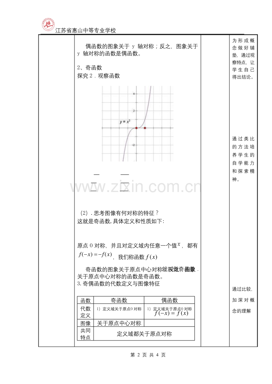 函数的奇偶性公开课教案(顾鹏).docx_第2页