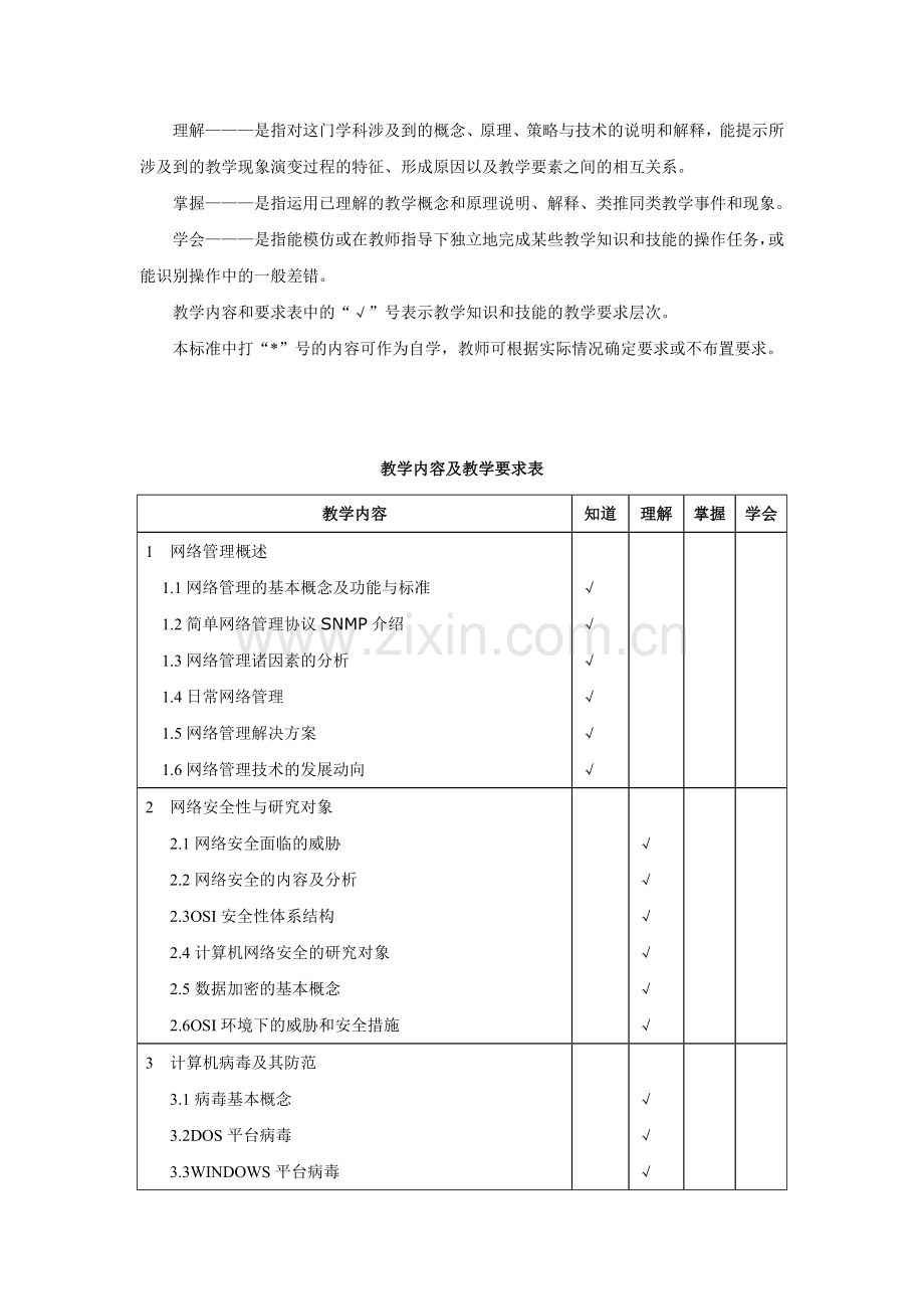 《网络管理与信息安全》教学大纲.doc_第2页