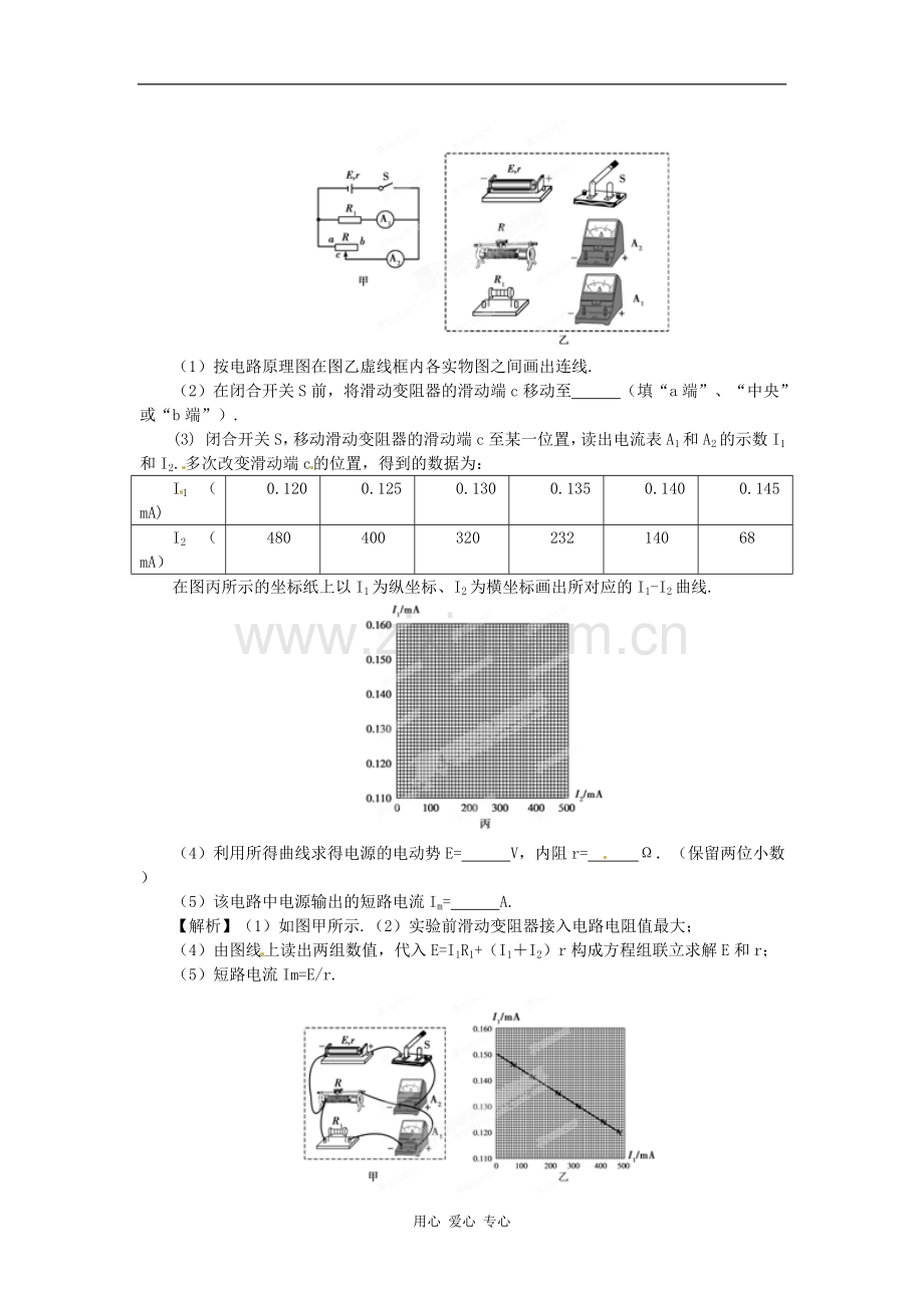 【立体设计】2012高考物理-第7章-第5讲-实验-测定电源的电动势和内阻挑战真题-新人教版.doc_第2页