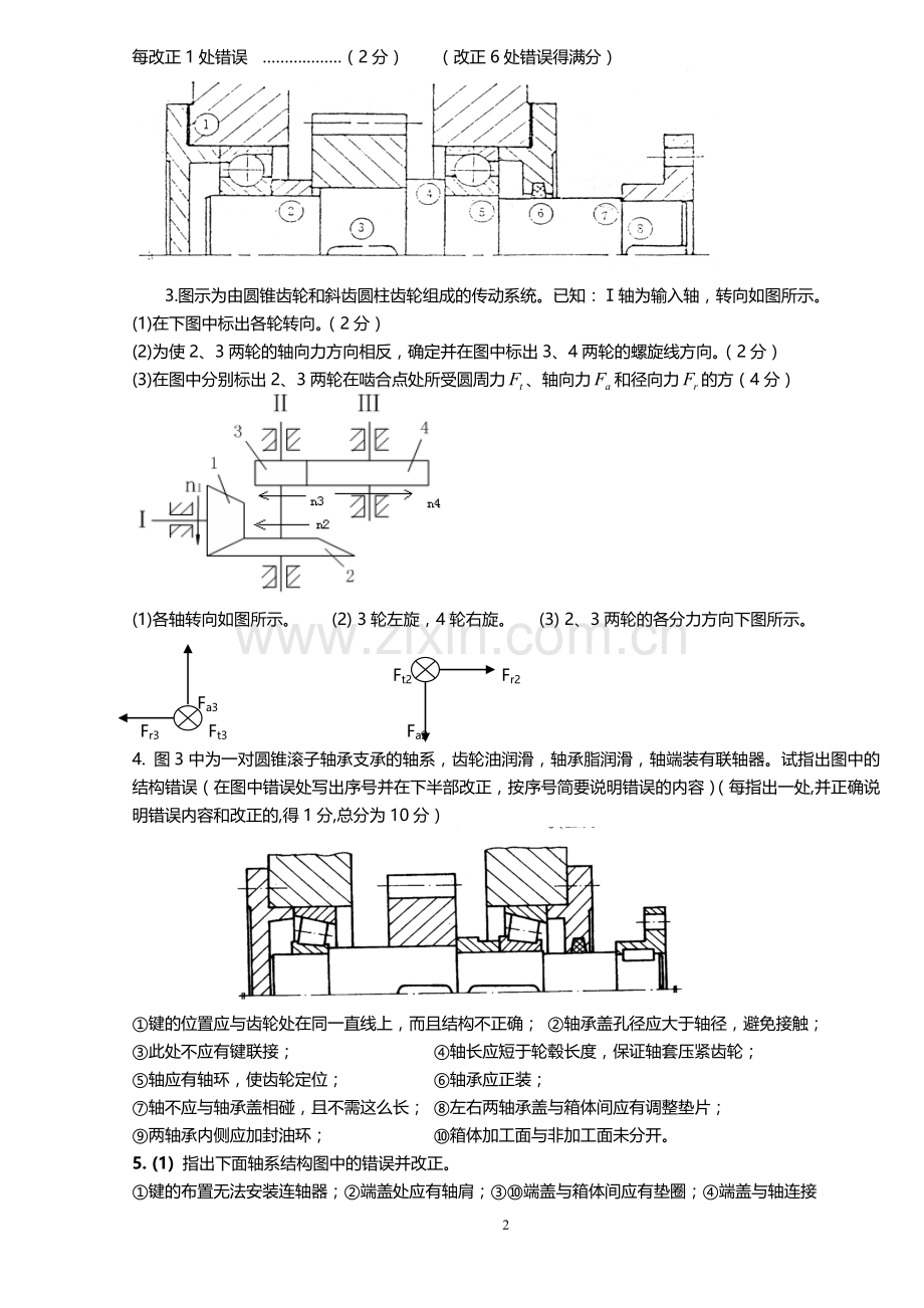 机械设计---齿轮作图题.doc_第2页