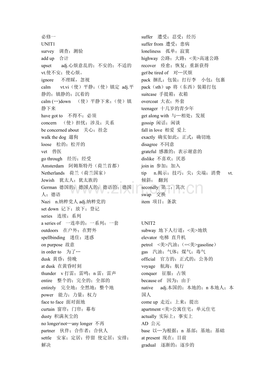 高中英语单词表--必修一到选修八.doc_第2页