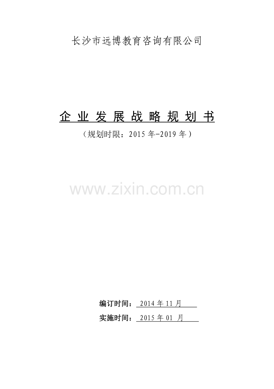 公司发展战略规划书(详细)-第一次修改.doc_第1页