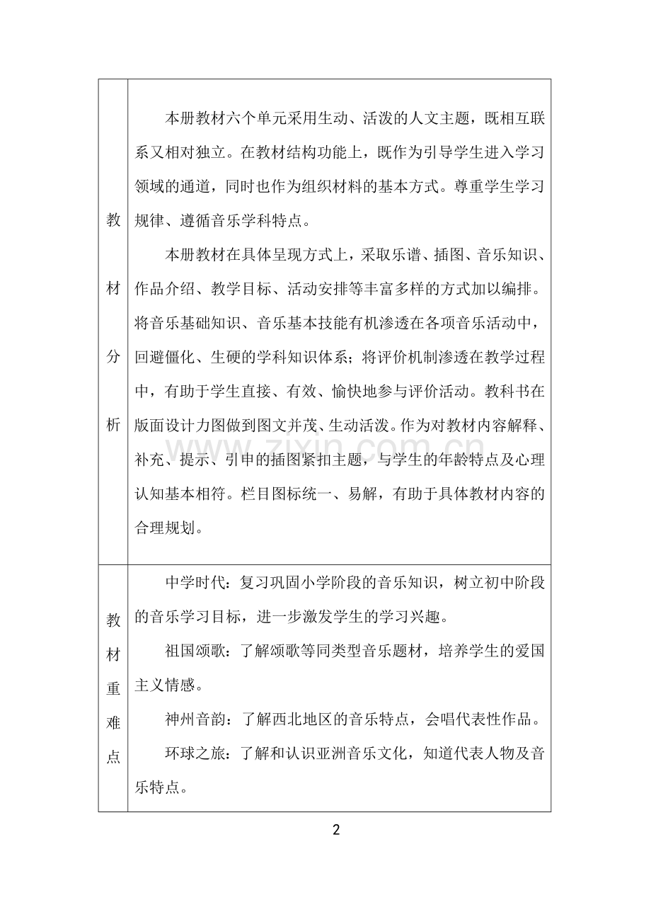 人教版七年级音乐上册教学计划.doc_第2页