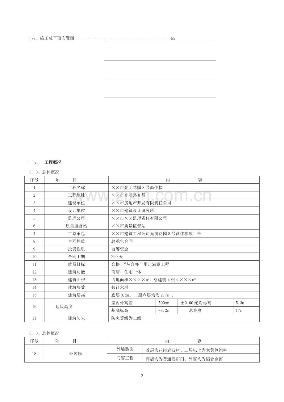 建筑施工组织设计范本(免费).doc_第3页