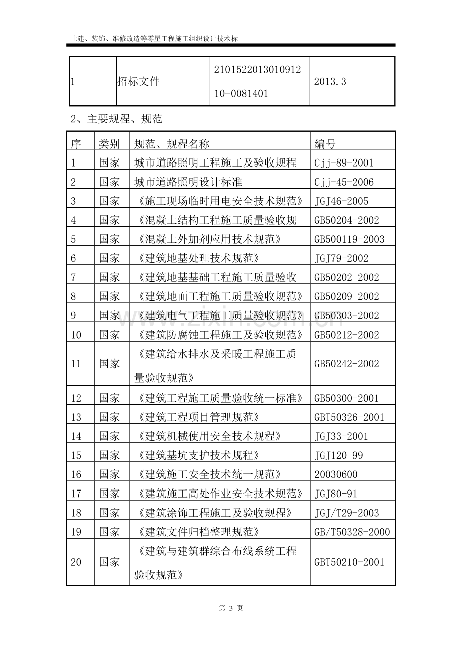 土建、装饰、维修改造等零星工程施工组织设计技术标.doc_第3页