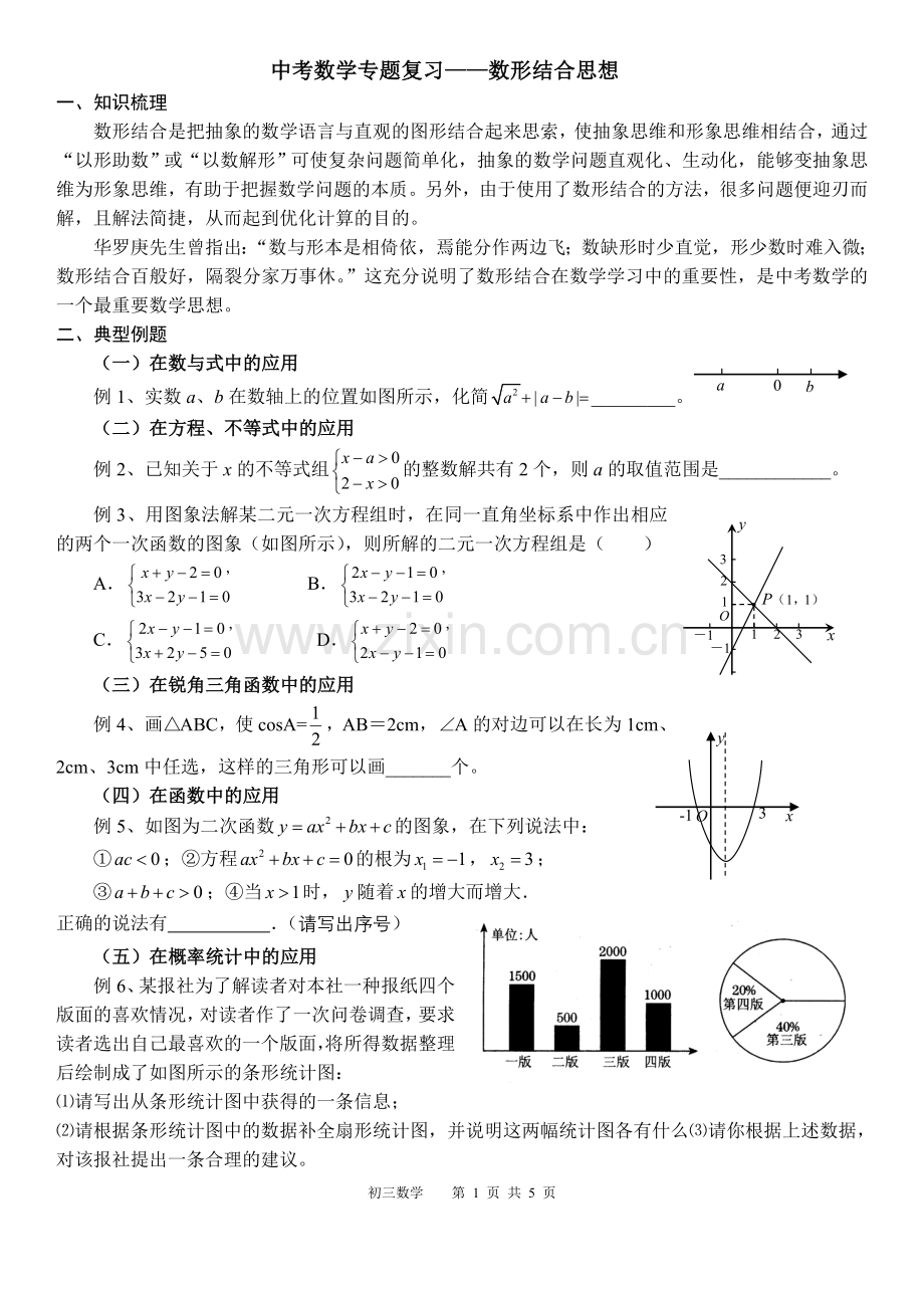 中考数学专题复习——数形结合思想.doc_第1页