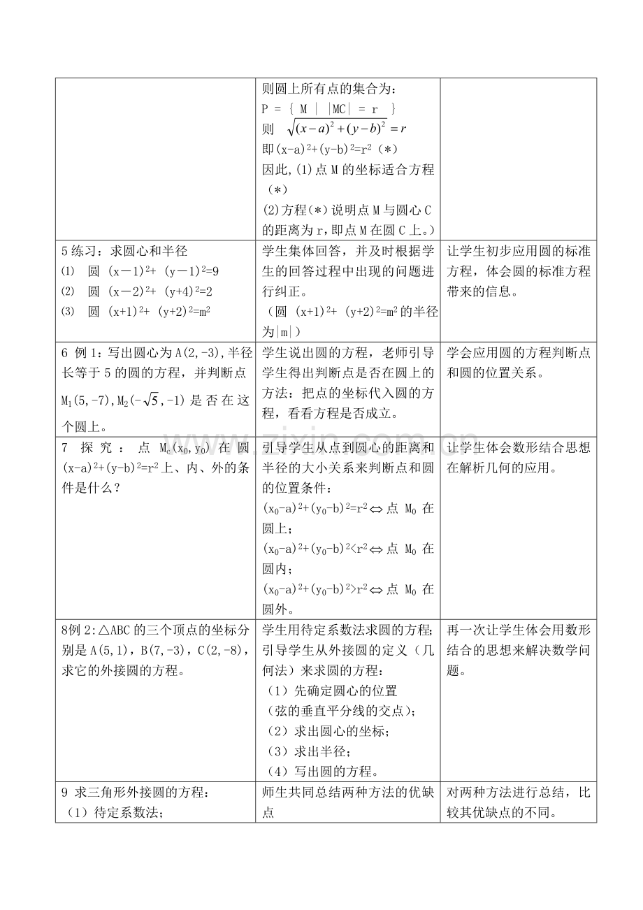 《圆的标准方程》-公开课教学设计.doc_第2页