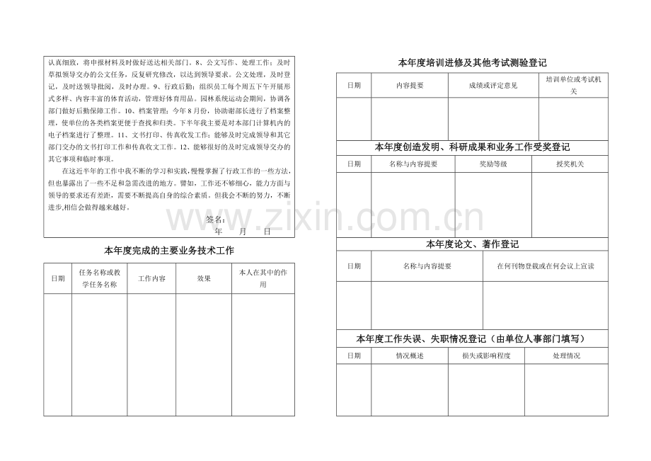 专业技术人员年度考核登记表范文.doc_第2页