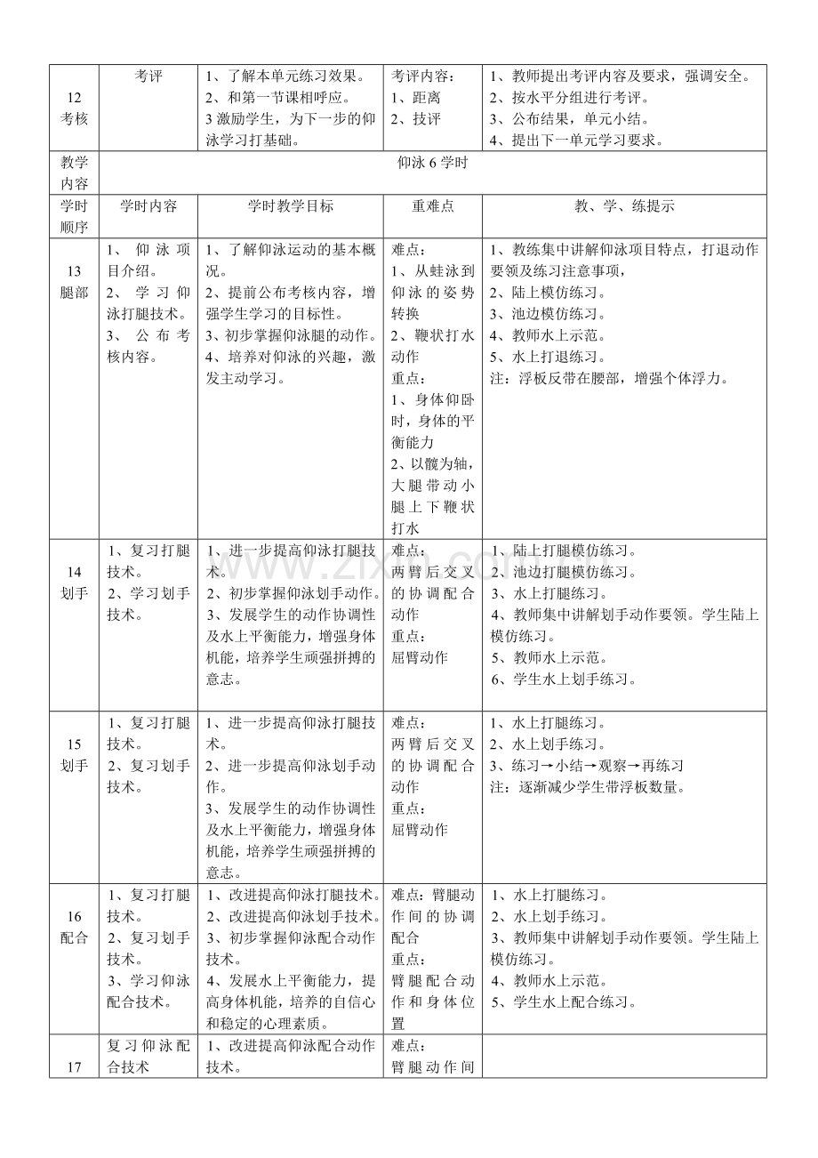 游泳模块教学计划.doc_第3页