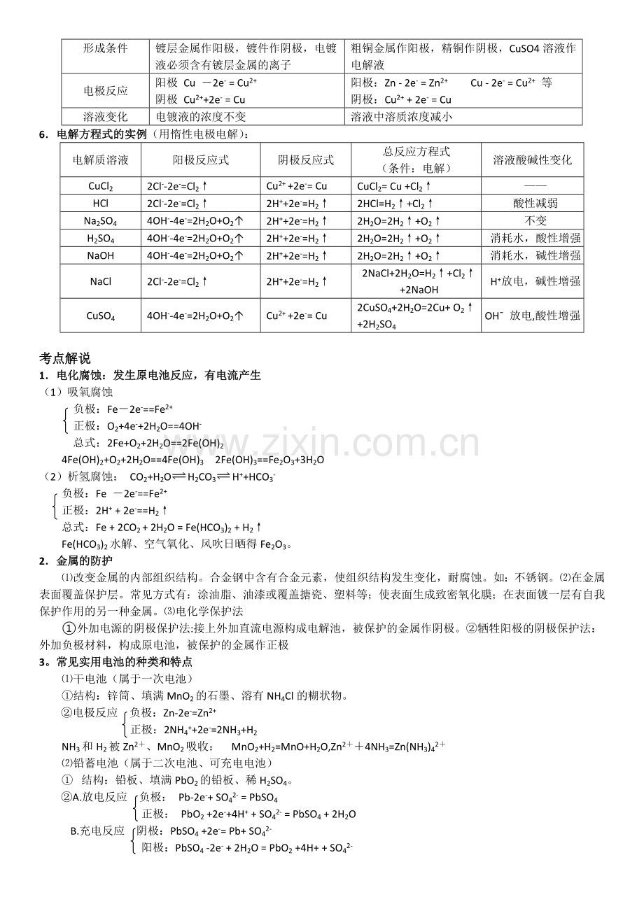 原电池和电解池全面总结(热点).doc_第2页