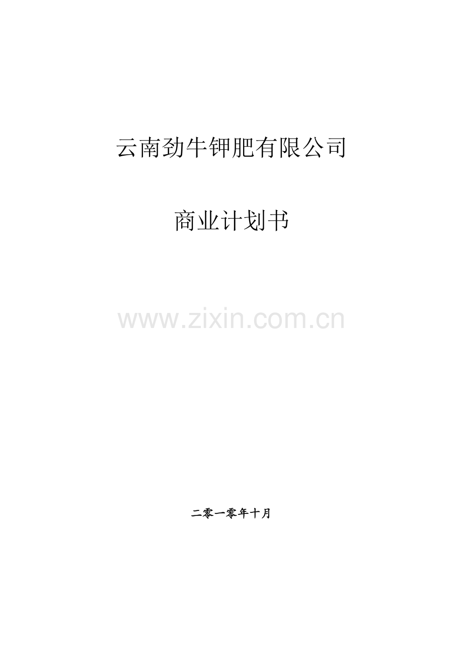 融资商业计划书.doc_第1页