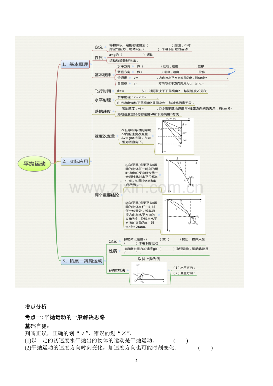 《高三复习课——平抛运动》教学设计.doc_第2页